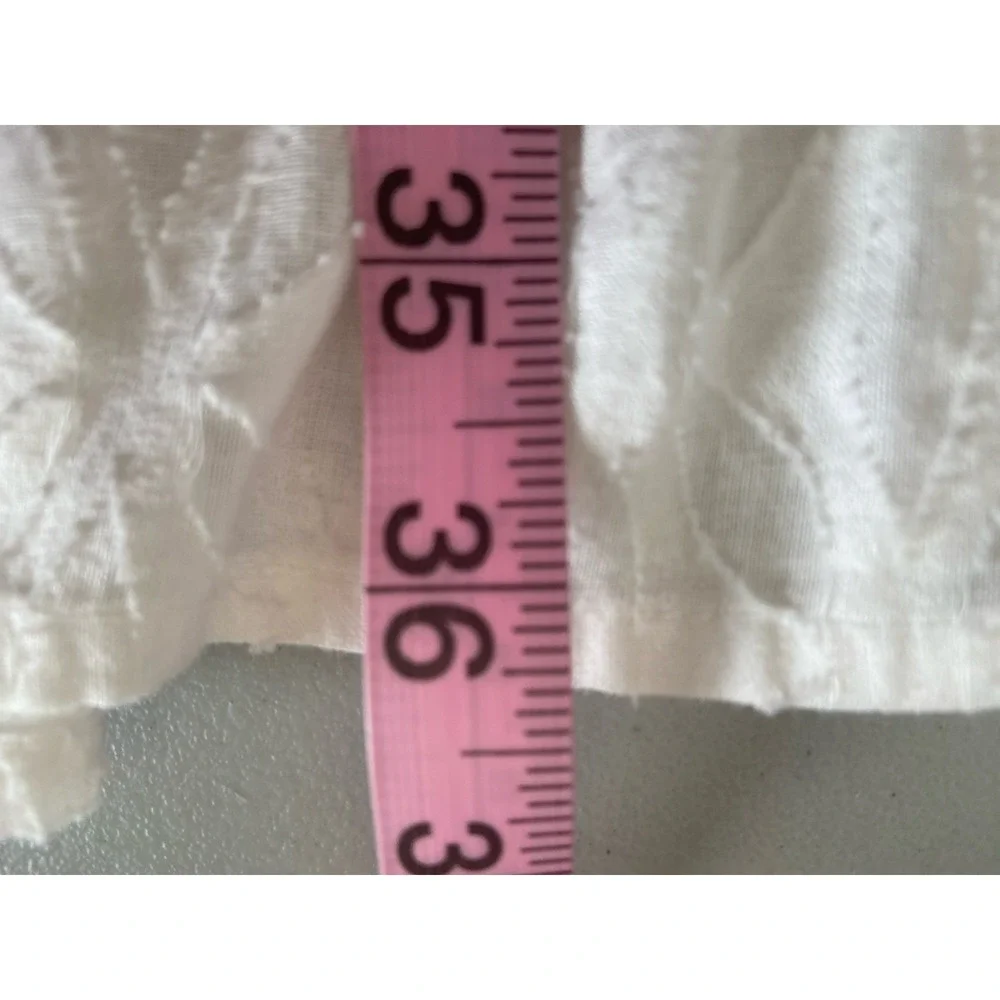 Tommy Bahama Cotton Clip Embroidered Tiered Cover Up Dress White & Blue Size XL - Picture 11 of 11